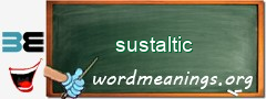 WordMeaning blackboard for sustaltic